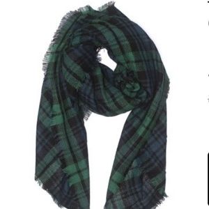 Modcloth plaid scarf green and blue